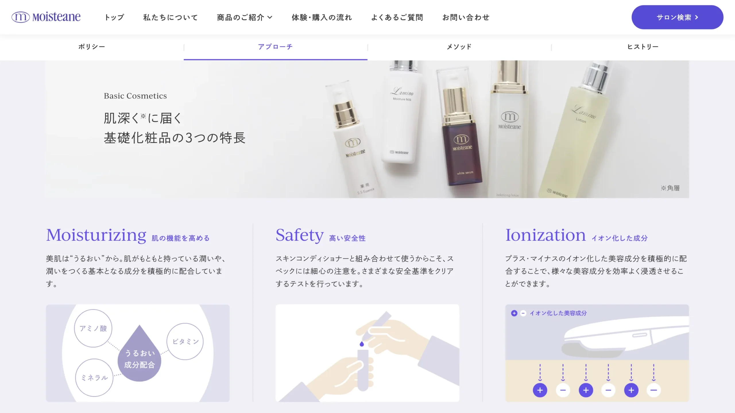 泉佐野市 モイスティーヌ様:Webサイト制作実績