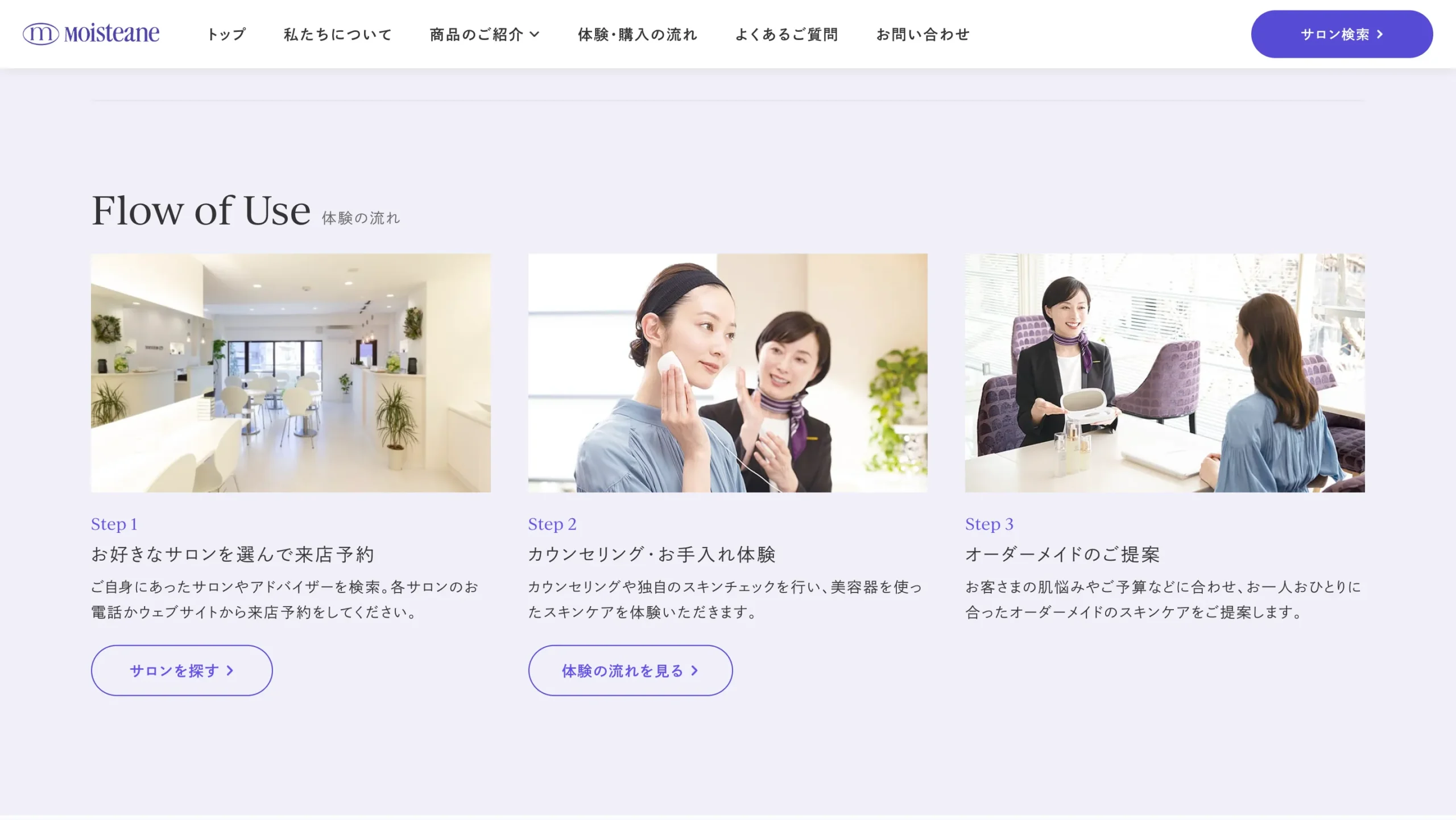 泉佐野市 モイスティーヌ様:WordPress制作実績